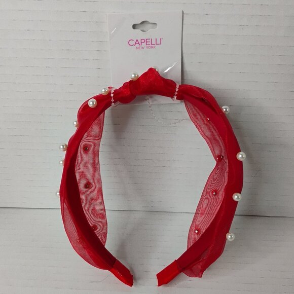 Capelli New York Other - Capelli New York Girls’ Red Headband – Elegant Organza Design – NEW